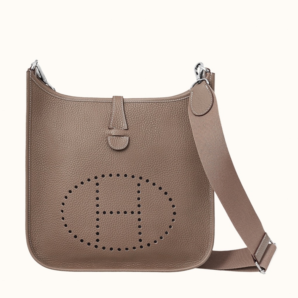 Hermes Evelyn 29 in ETaupe Leather Crossbody Bag